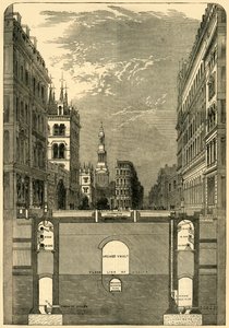 Section of the Holborn Viaduct, Showing the Subways by Unbekannt