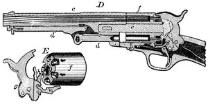 Sectional view of the Colt revolver, c1880 by Unbekannt