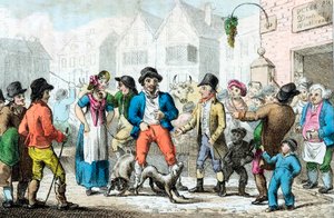 Selling a wife to the highest bidder, 1816 by Unbekannt