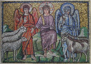 Separation of Sheep and Goats, Byzantine, early 20th century original dated early 6th century by Unbekannt