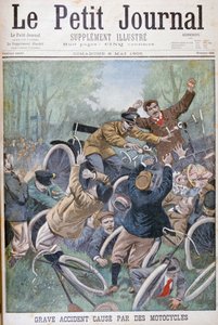 Serious Accident Caused by Bicycles, Paris by Unbekannt