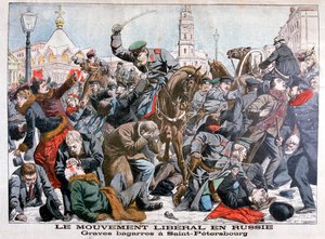 Serious Fighting by the Liberal Movement in Russia, St Petersburg by Unbekannt