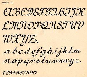 Sheet 12, from a portfolio of alphabets by Unbekannt