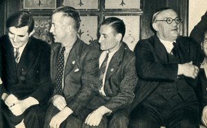 Shipmates Ashore. John G. Winant, Ernest Bevin, with Merchant Seamen, 1942 by Unbekannt