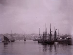 Ships in the Harbour at Plymouth in Devon