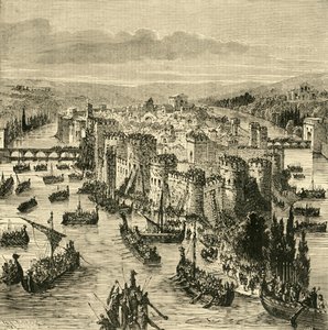 Siege of Paris by the Norsemen, 845 by Unbekannt