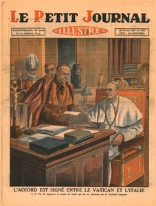 Signing of the accord between the Vatican and Italy