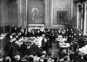 Signing the Locarno Treaties at the British Foreign Office, London