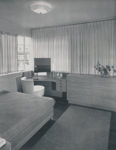 Simple and Practical Lines Characterise This Bedroom by Unbekannt