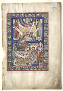 Single Leaf Excised from a Gospel Book: The Nativity (recto)