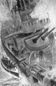 Sinking of the Japanese warship Hatsuse, Russo-Japanese War, 1904-5