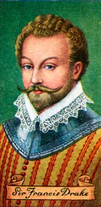 Sir Francis Drake, from a Series of Cigarette Cards