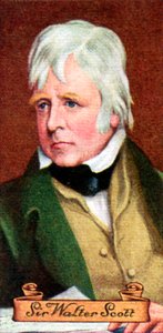 Sir Walter Scott, from a Series of Cigarette Cards
