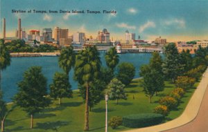 Skyline of Tampa, from Davis Island, Tampa, Florida