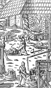 Smelting Iron and Hammering Bars with a Mechanical Hammer