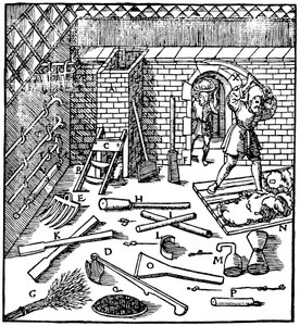 Smelting of Ores: Gold, Silver, Copper, and Lead, 1556
