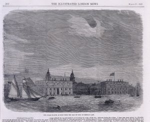 Solar Eclipse Seen Over the Royal Observatory, Greenwich, 1858 by Unbekannt
