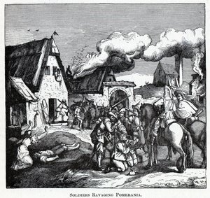 Soldiers Ravaging Pomerania by Unbekannt