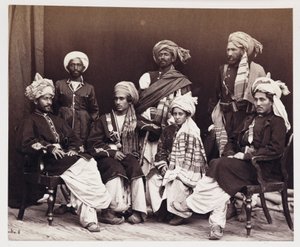 Sons of Nowroz Khan With Attendants, c 1878 by Unbekannt