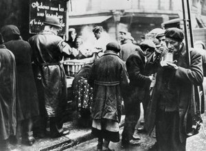 Soup Kitchen for the Needy, Les Halles, German-Occupied Paris, February 1941 by Unbekannt