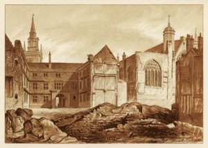 South-East View of Guildhall Chapel and Blackwell Hall, City of London by Unbekannt