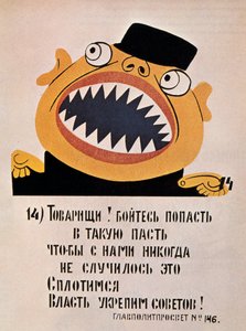 Soviet Political Poster, 1921