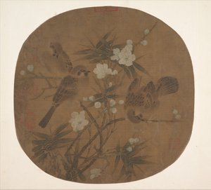 Sparrows, Plum Blossoms, and Bamboo