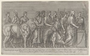 Speculum Romanae Magnificentiae: Sacrifice on the Campus Martius, 16th Century by Unbekannt