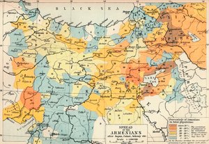 Spread of the Armenias After Supan, Cuinet, Selenoy etc
