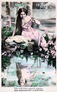 Spring, Vintage French Postcard by Unbekannt