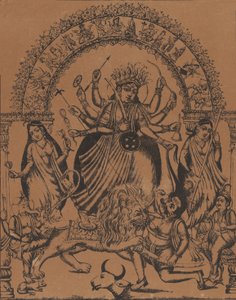 Sri Sri Durga, ca. 1875-80 by Unbekannt