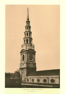 St Bride, Fleet Street, The Steeple by Unbekannt