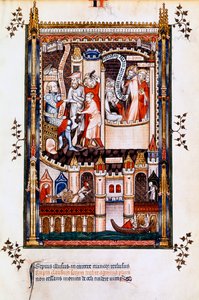 St Denis, St Rusticus and St Eleutherius in prison, 1317 by Unbekannt