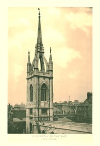 St Dunstan in the East, The Steeple, Mid-Late 19th Century by Unbekannt