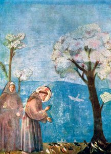 St Francis Preaching to the Birds, 1297-1299 by Unbekannt