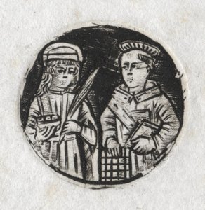 St. Lawrence and St. Lucy by Unbekannt