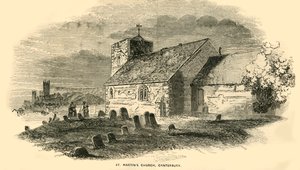 St Martins Church, Canterbury, Kent, 1850 by Unbekannt