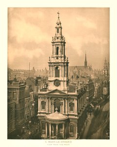 St Mary-le-Strand, View from the West, mid-late 19th century by Unbekannt