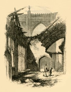 St. Stephens Chapel - Interior after the Fire, 1881 by Unbekannt