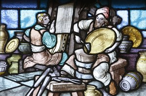 Stained Glass: Jerusalem Temple Building, Budapest