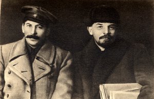 Stalin and Lenin, Russian Bolshevik Revolutionary Leaders, Moscow, Russia by Unbekannt