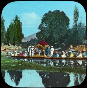 State Barge on the Apple Tree Canal, India
