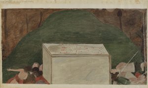 Station of the Cross No. 14: Jesus is Laid in His Tomb by Unbekannt