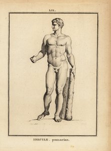 Statue of Hercules Pomarius, Roman hero and god, with a large club by Unbekannt