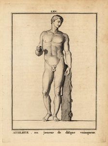 Statue of a naked athlete or victorious disc thrower by Unbekannt