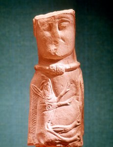 Stone Carving of Celtic Deity Wearing a Torque by Unbekannt