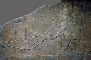 Stone panel from the North Palace of Ashurbanipal, Nineveh, northern Iraq by Unbekannt