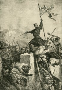 Storming of Constantinople by Baldwin, Count of Flanders, 1204, 1890 by Unbekannt
