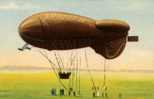 Streamlined Barrage Balloon with Basket