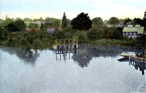 Sunset on the Thames, Caversham, Berkshire, 20th Century by Unbekannt